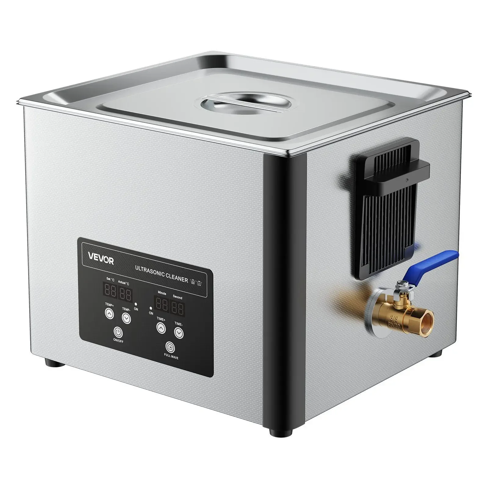Professional 15L Ultrasonic Cleaner Machine 240W Stainless Steel Digital Display 40kHz Industrial Cleaning for Carburetors