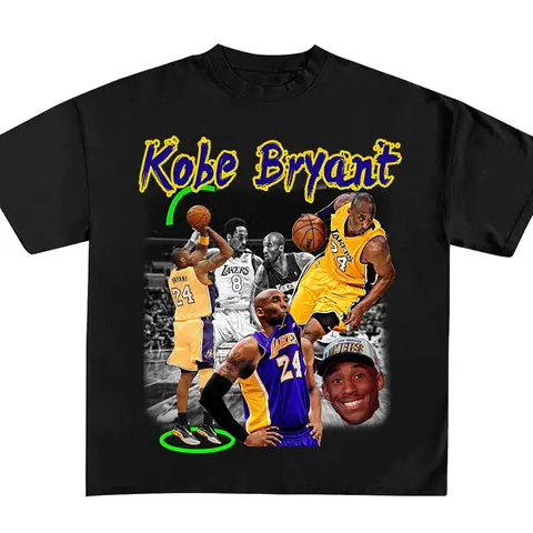 Camiseta con estampado de Kobe American Jersey, Top de manga corta de verano, Unisex, talla 24