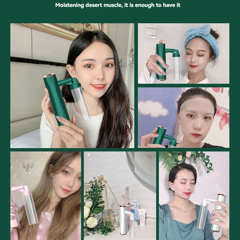 ポータブル酸素注入装置、家庭用美容装置、ハンドヘルドフェイシャルエッセンスナノ水分補給毛穴スパディープクリーン肌を引き締め