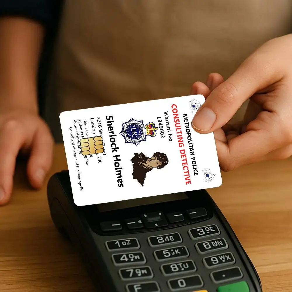 Cool S-Sherlock H-Holmes Credit Card Decorative Card Stickers Suitable For Bank Cards Metro Transit Anti-scratch Gift 4PCS