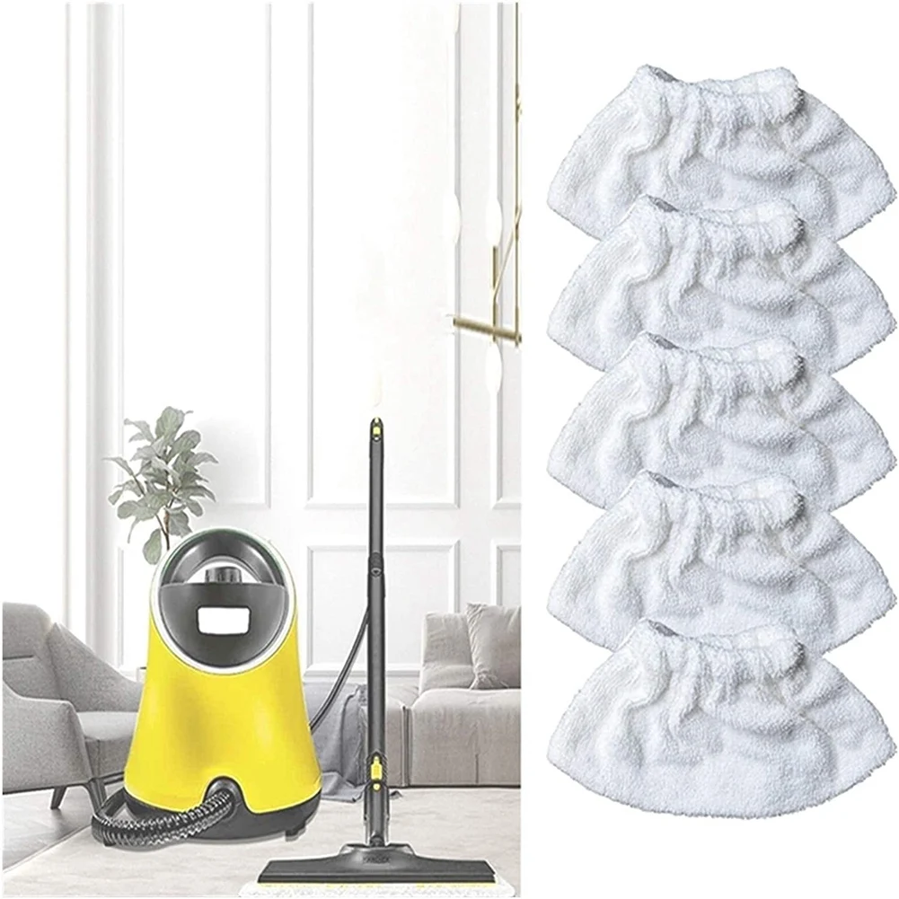 A60T - Juego de 5 cepillos de vapor para limpieza de suelos, paños de limpieza para aspiradora KARCHER SC2 SC3, accesorios para limpiador a vapor