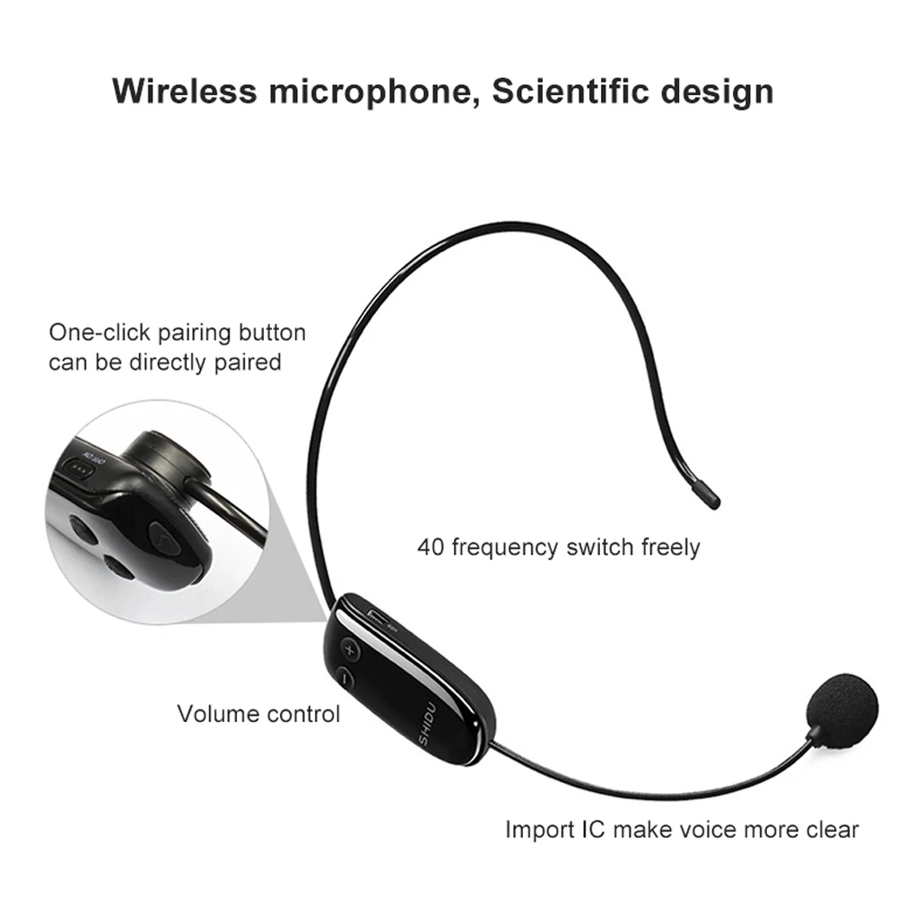 ميكروفون مضخم صوت لاسلكي ، شيدو U8 ، تردد أول-ميجا هرتز ، S615 M800 S28 S611 M500 M1000