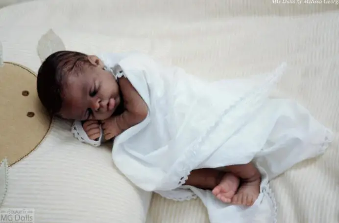

NPK UnpaintedUnfinished DIY Blank Fresh Clolr 10inch Katie Mini Reborn Doll Kit Doll Parts