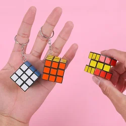 3x3 Mini Puzzle Magic Cube Keychain Promotional Gift Bag Accessories For Children Kids Girls Fashion DIY Jewelry Gift