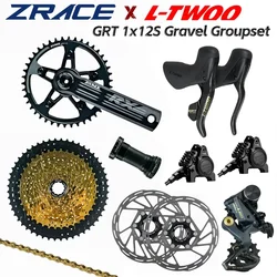 LTWOO GRT12 Hydraulic Disc + ZRACE Crank Cassette Chain, 1x12 Speed, 12s Gravel Groupset, for Gravel bike Bicycle / GRX