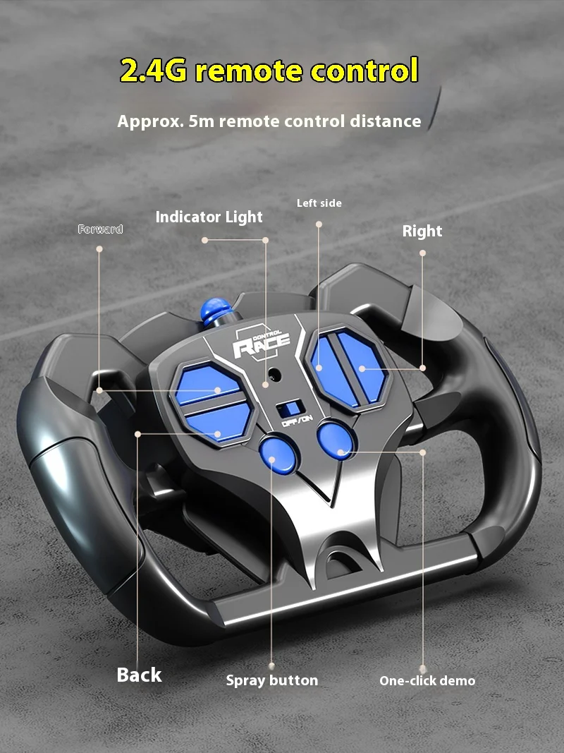 Mini auto elettrica telecomandata versione di ricarica wireless funzione deriva bambini ragazzi giocattolo regalo modello di simulazione auto RC