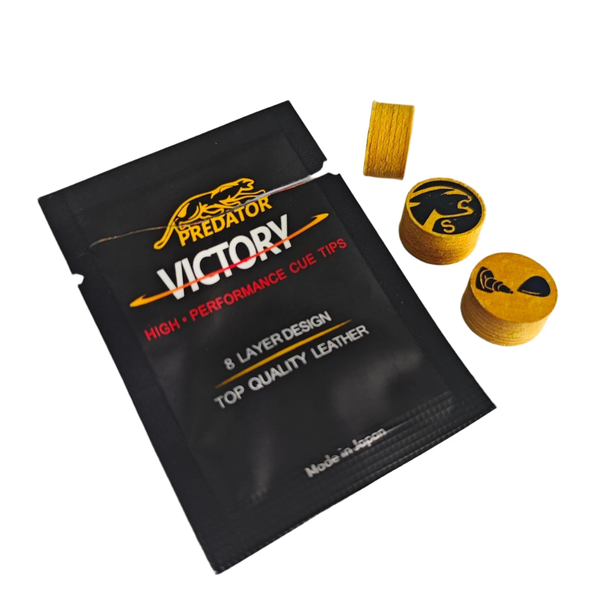 8-layer Pigskin Suppressed Predator Victory Cue Tip with Independent Packaging 3