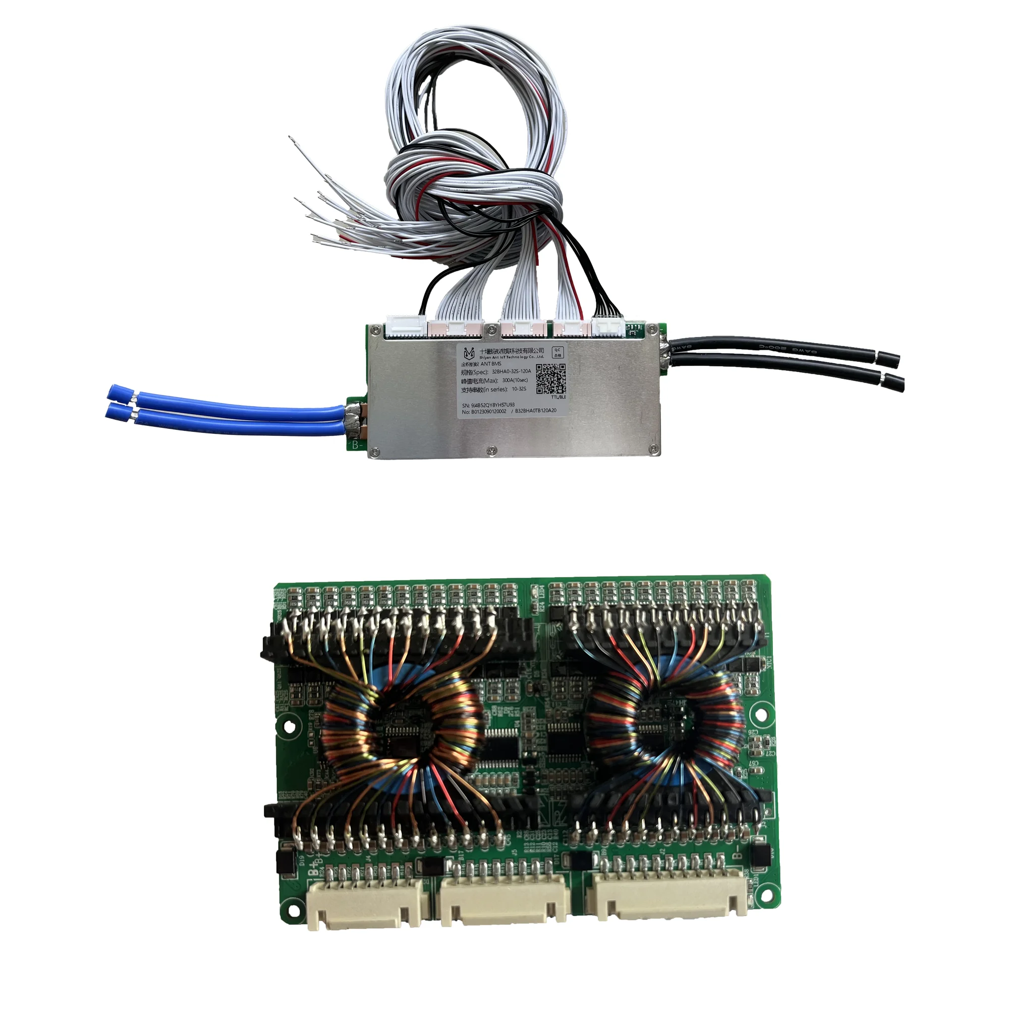 Smart BMS Series 120A Peak 300A PCB Power Supplies with 32S 120A for Battery Protection