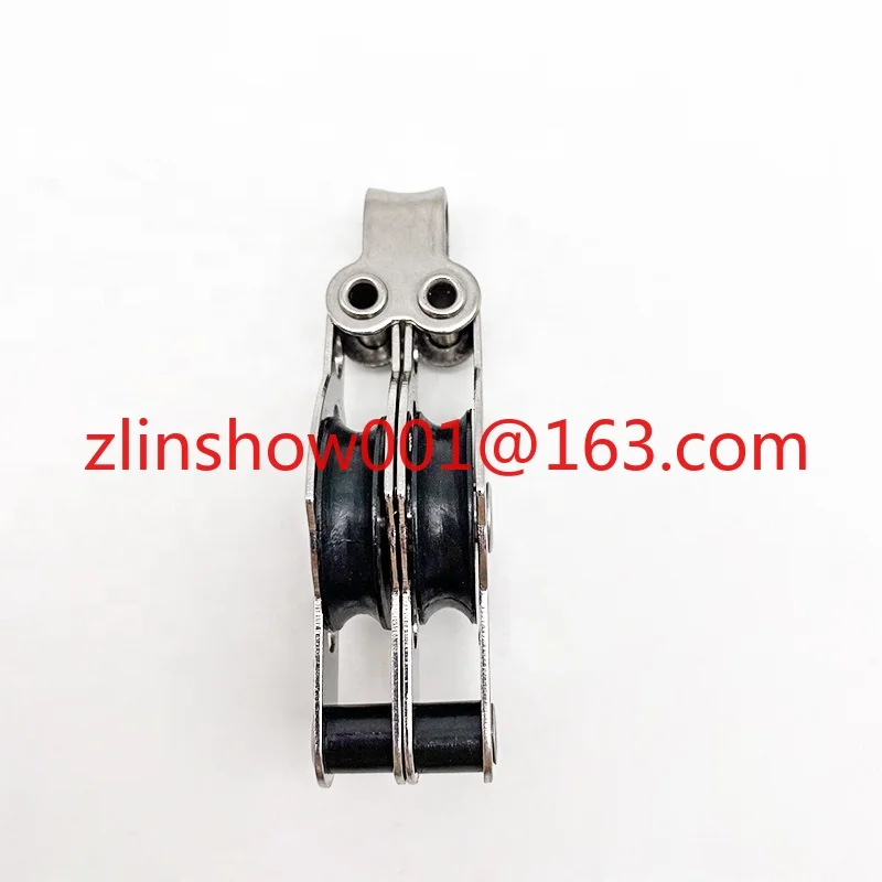 Marine Boot Zubehör Edelstahl Doppel Nylon Scheiben Flaschenzug für 4mm Seil