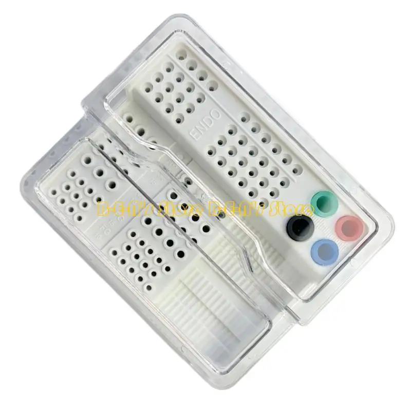 Y1AD Compact Dental Instrument Storage Case Container Holder Autoclavable to 135℃ with Transparent Lid for Neat Tool Security