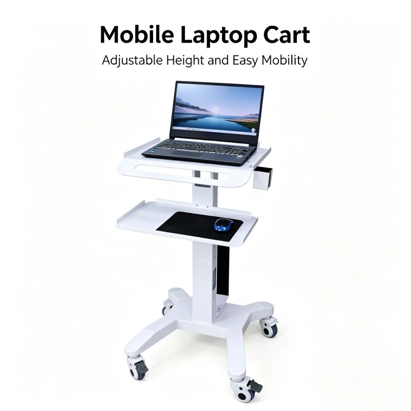 Dental mobile mouth scan trolley Multifunctional instrument Instrument trolley For Oral endoscope Notebook Medical display table - view 4