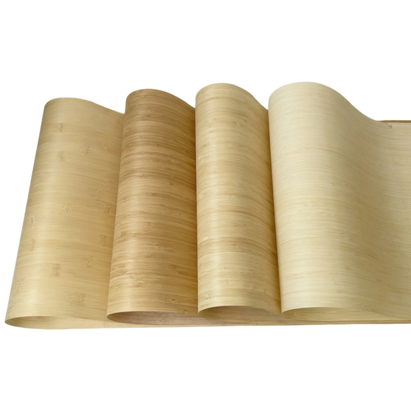 43x250cm, Fleece-backed, Natural & Carbonized Charcoal Wood Veneer, Bamboo Wood Veneer Roll for Furniture Renovation and DIY