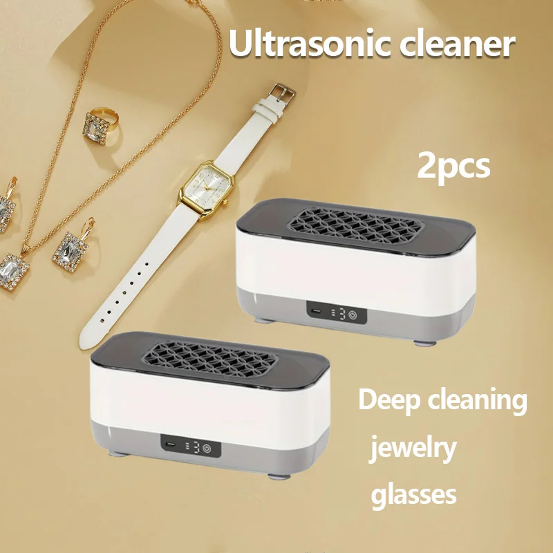 

2pcs-"Ultrasonic Eyeglass Cleaner - Rechargeable USB Device for Eyeglasses, Jewelry, and Accessories