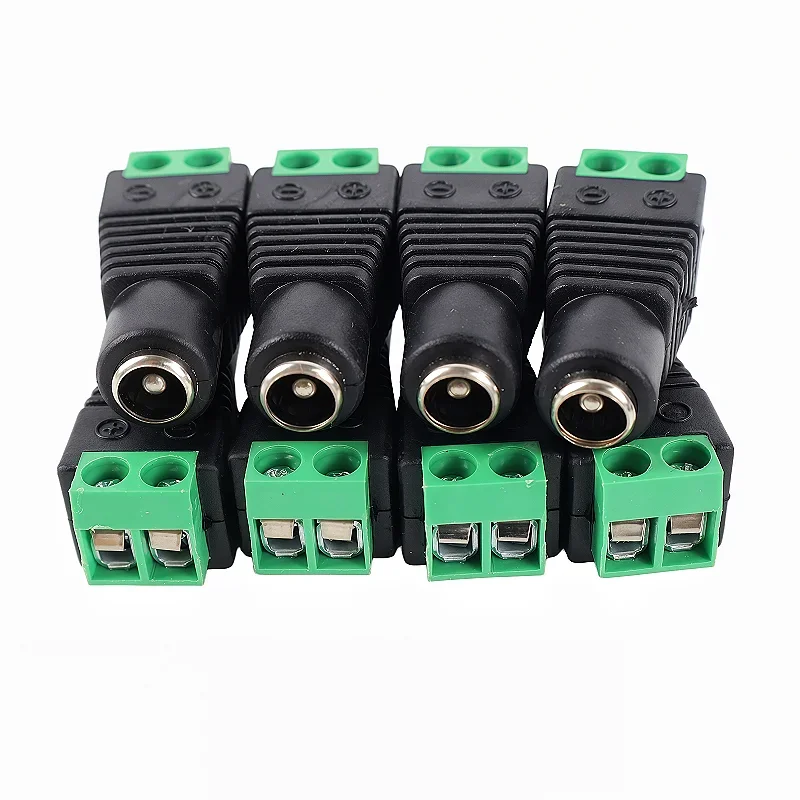DC Terminal Connector 2pin DC Power Adapter 5.5mm X 2.1/2.5mm Plug Male to Female Jack Connector Plug For LED Strip CCTV Came - view 3
