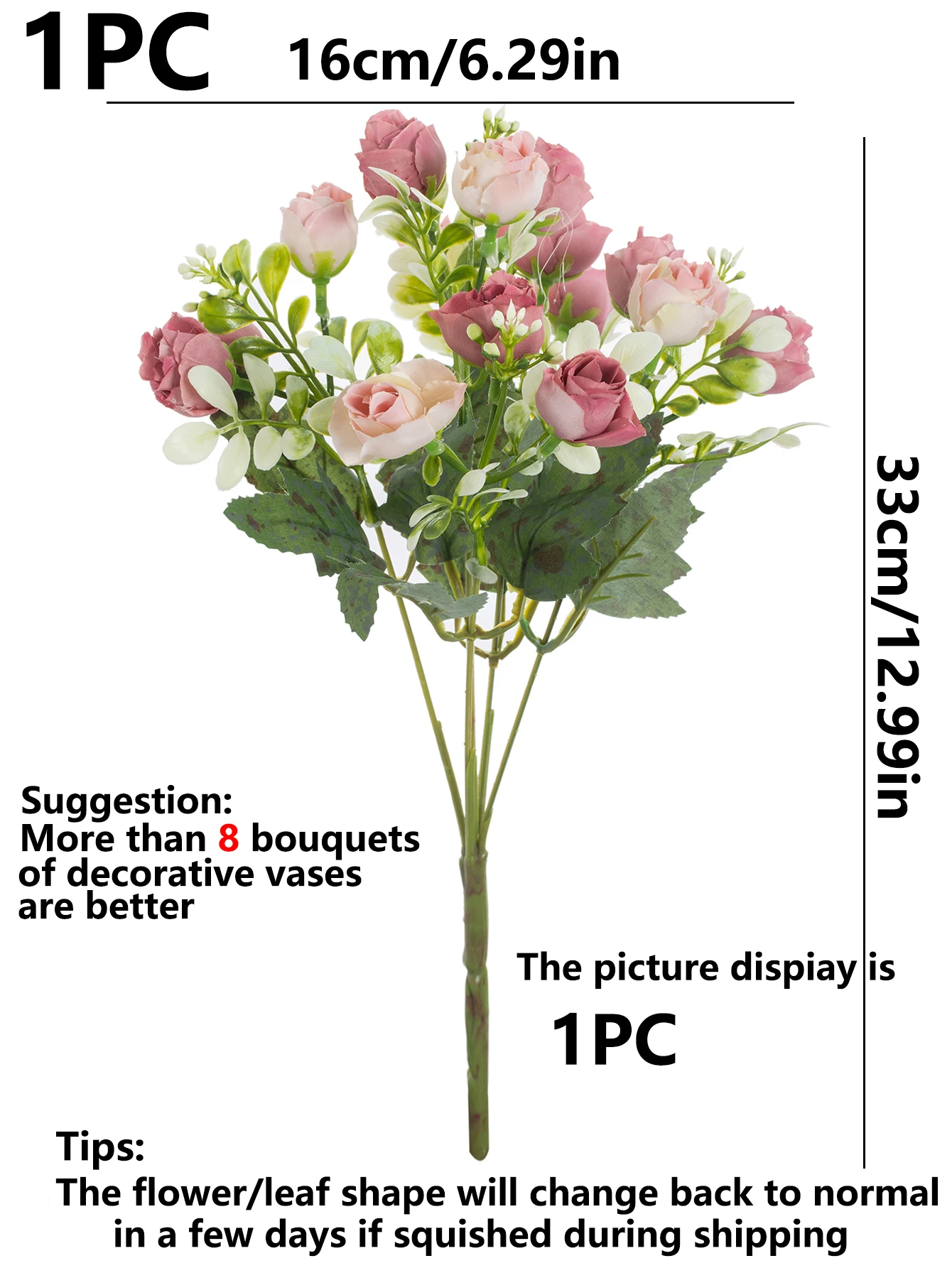 Künstliche Blumen, rote Seidenrosen, Brautsträuße, für Zuhause, Party, Büro, Vase, Tischdekoration, für den Außenbereich, Garten, Hof, Hochzeit, DIY-Geschenkkranz – Detail 10