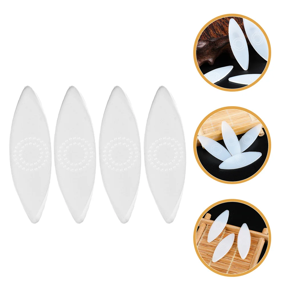 

4pcs Zhongruan Picks Nylon Lightweight Smooth Surface Clear Sound Instrument Accessories For Liuqin Ruan Cello Ukulele Guitar