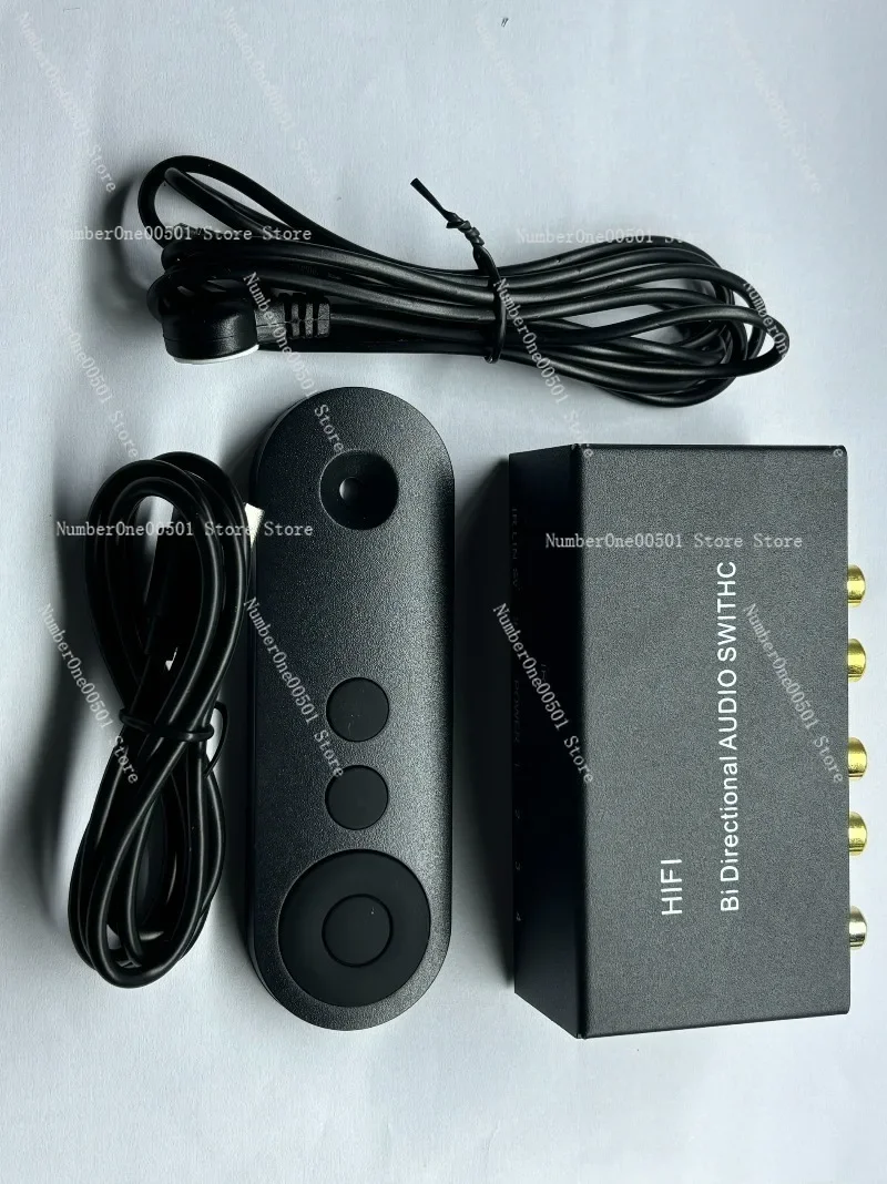 KTV RCA Audio Signal Switcher 4-In 1-Out 1-In 4-Out HiFi Level Lossless Stereo Lotus Head
