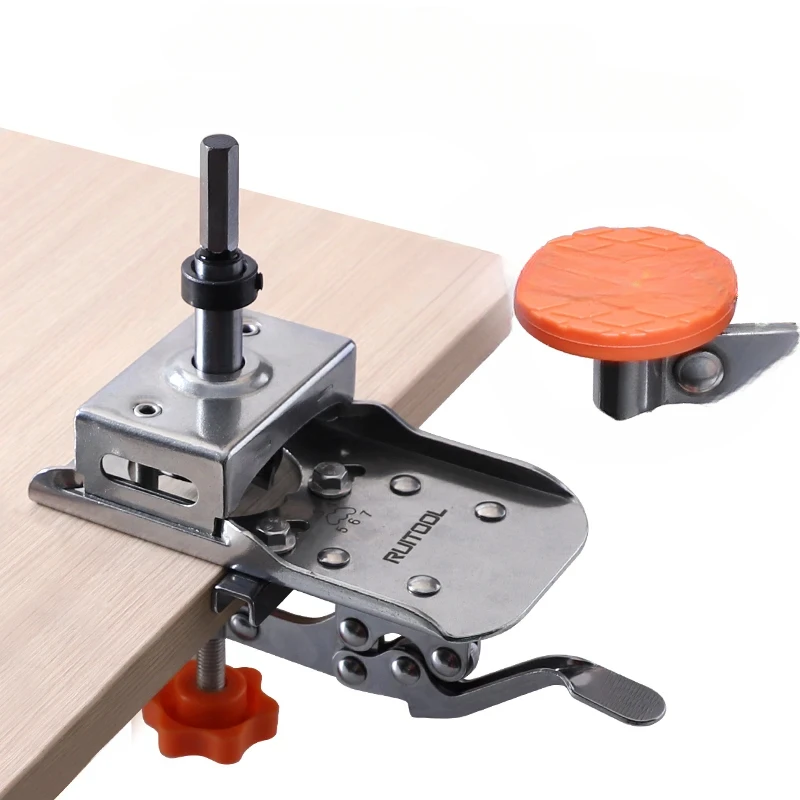 Hinge hole opener, cabinet door hinge hole punching locator, three blade drill bit positioning aid, woodworking drilling tool