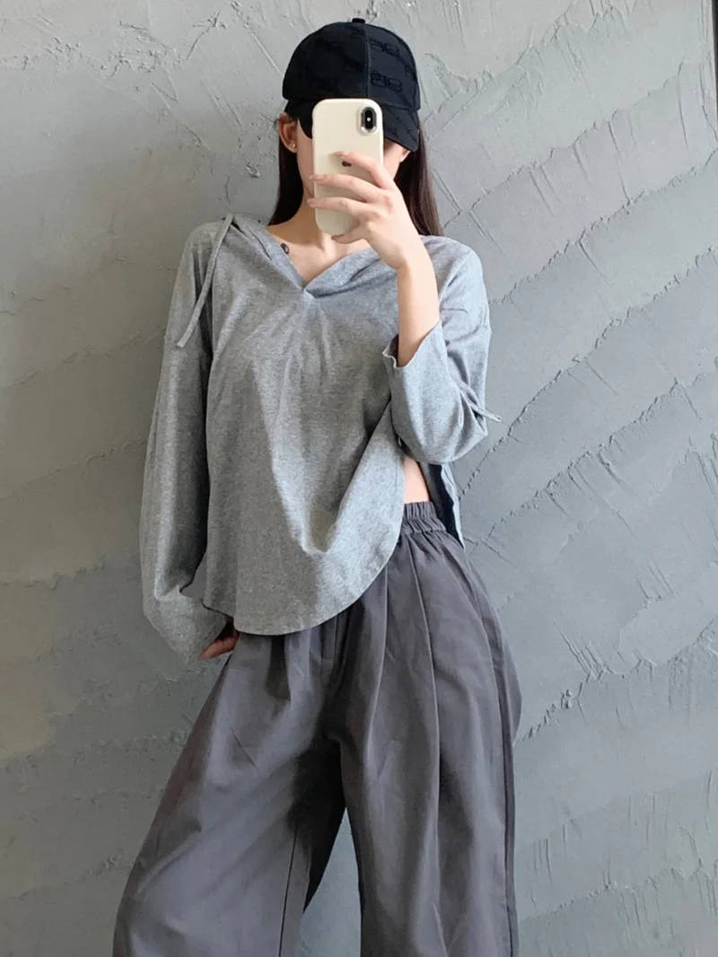 

Women's Spring Hoodie Autumn Street Hot Girl Loose Long Sleeve Top Sports Hoodie Fashion Loose Casual Women Tops 2024 New WUQ1