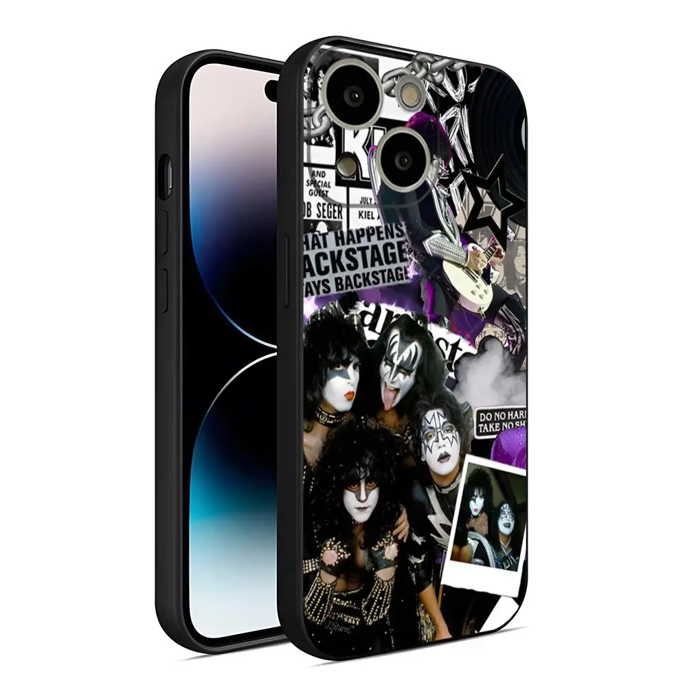 Kiss Metal Rock Band Phone Case For 14 Pro Max For Iphone 15 13 12 Mini 11 Xr X Xs Pro Max 8 6s 7 6 Plus Back Covers