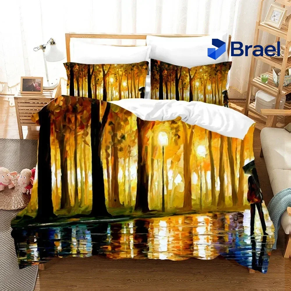 Exquisite Oil Painting Van Gogh Star Sky Bedding Set,Duvet Cover Bed Set Quilt Cover Pillowcase,King Queen Twin Size Boys Girls