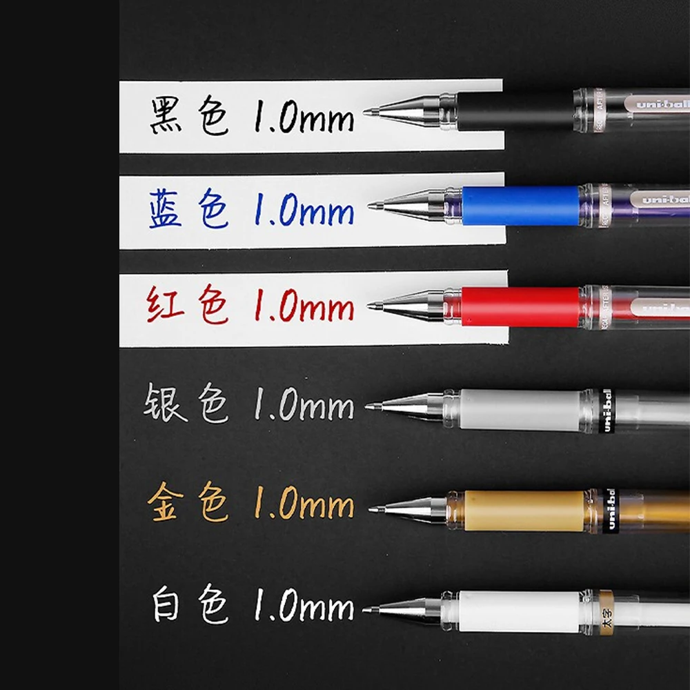 1 Stück Japan UNI Gelstift 1,0 mm Uniball UM-153 Hochzeit Unterschrift Weißgold zum Schreiben Malen Graffiti Highlight Kunstbedarf – Detail 2
