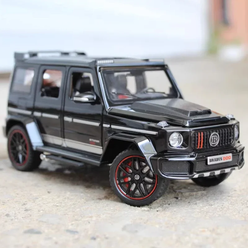 

1:24 Mercedes Benz BRABUS G800 High Simulation Diecast Metal Alloy Model car Sound Light Pull Back Collection Toy Gift