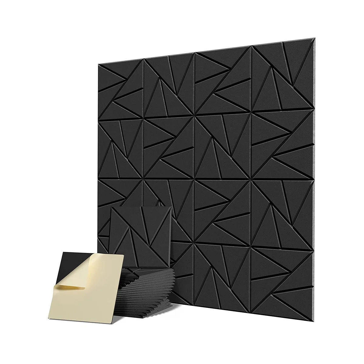 16Pcs Acoustic Panel with Self-Adhesive,12X12X0.4in Sound Proof Panel,Sound Panel High Density for Home Studio Office,4