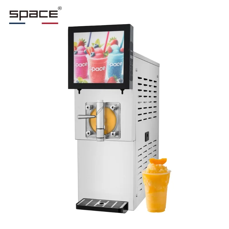 Small Size Stainless Steel Single Head Frozen Beverage Milkshake Machine Commercial Ice Slush Smootie Machine For Bar