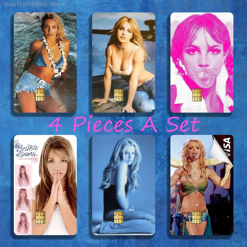 B-Britney S-Spears Stickers Credit Visa Debit Bank Charge Card Bus Metro Waterproof Sticker Decal Decoration