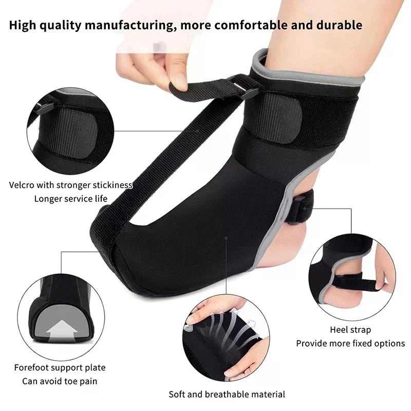 Plantar Fasciitis Night Splint Adjustable Sponge Padding Ankle Arch Support Stretch Boot Tendonitis Relief Foot Drop Brace