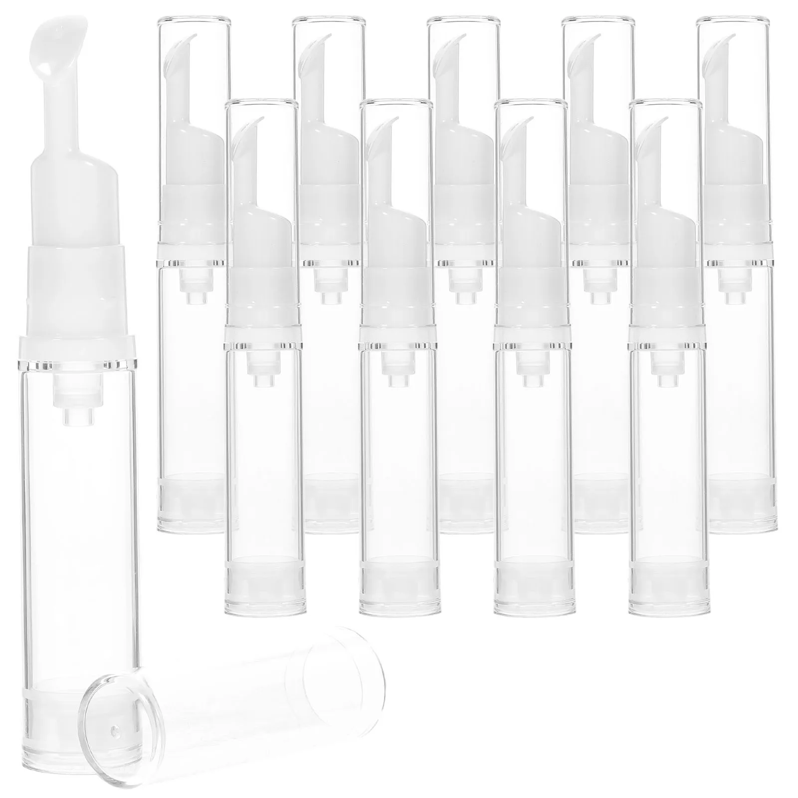 

10Pcs Airless Makeup Bottles Small Empty Containers Travel Portable Pump Bottles Refillable Makeup Liquid Storage