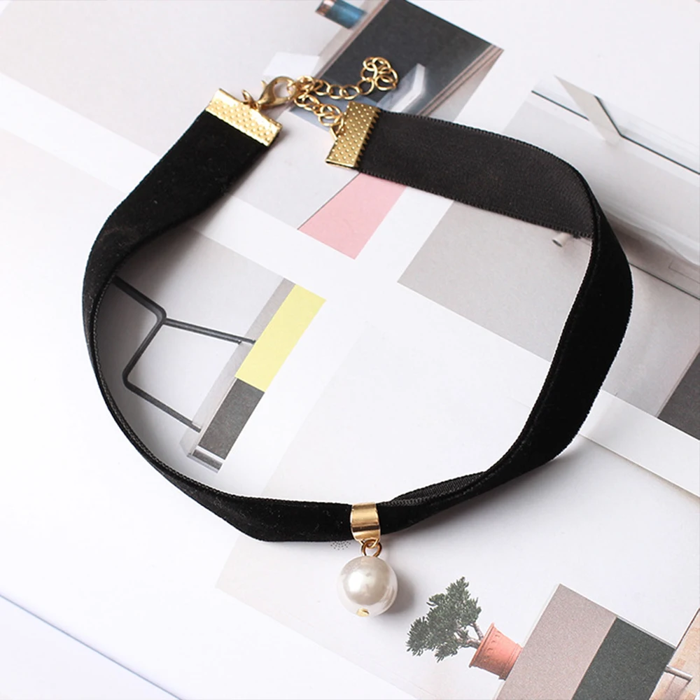 Anime My Dress Up Darling Kitagawa Marin Necklace Women Girls Cosplay Black Collar Pearl Pendant Choker Party Jewelry