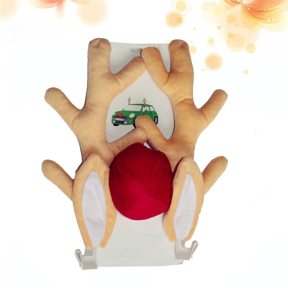 

Car Reindeer Antlers and Nose Christmas Decorations Kit Funny Ears Design Easy Install Car Decorations for Christmas