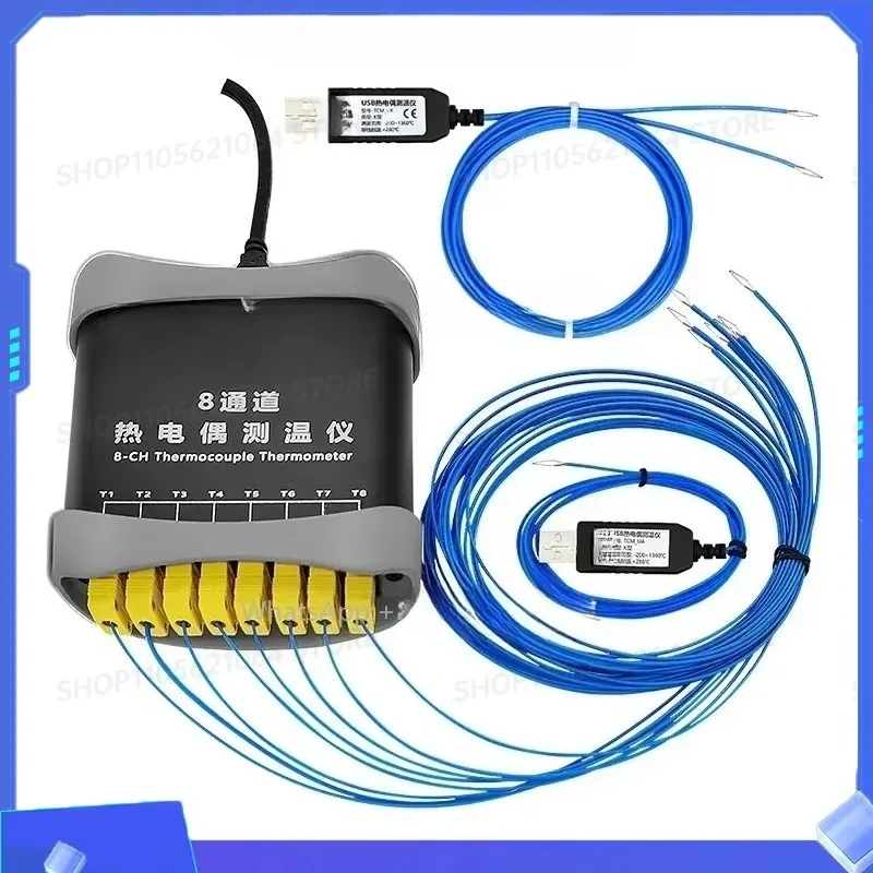USB K-type Thermocouple Thermometer Single Multi Channel Temperature Data Recorder Temperature Logger