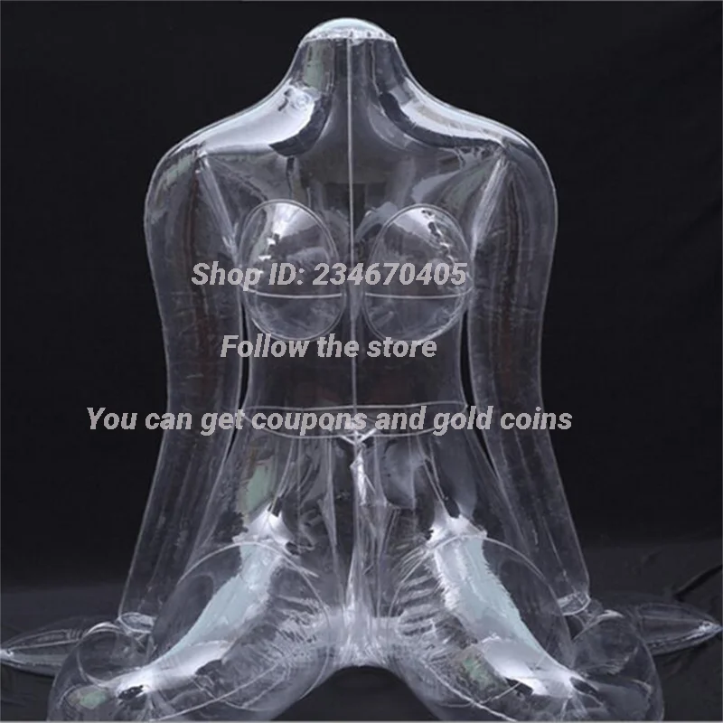 Inflatable Female Mannequin, Transparent, Whole Body, Toroso, Shooting Mode, Maniqui for Sexy Doll Cloth, Headless, E051, 2023