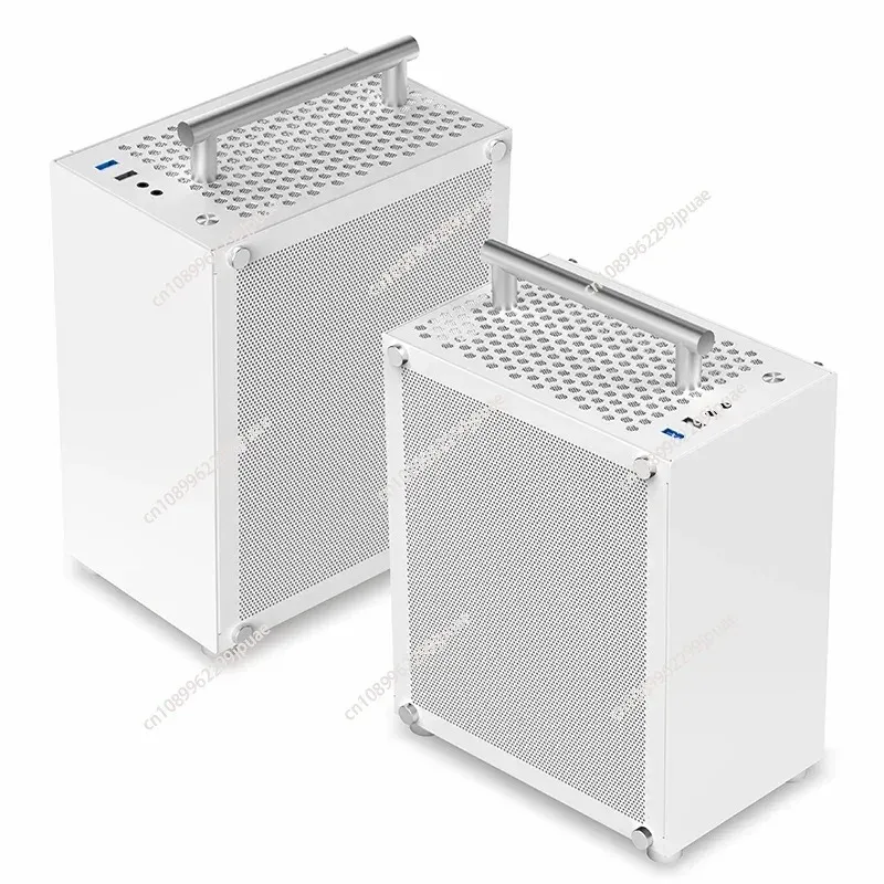 Mini ITX Portable Desktop PC Case SFX Power Side Transparent Panel Gaming Small Tower Pink Blue White Enclosure