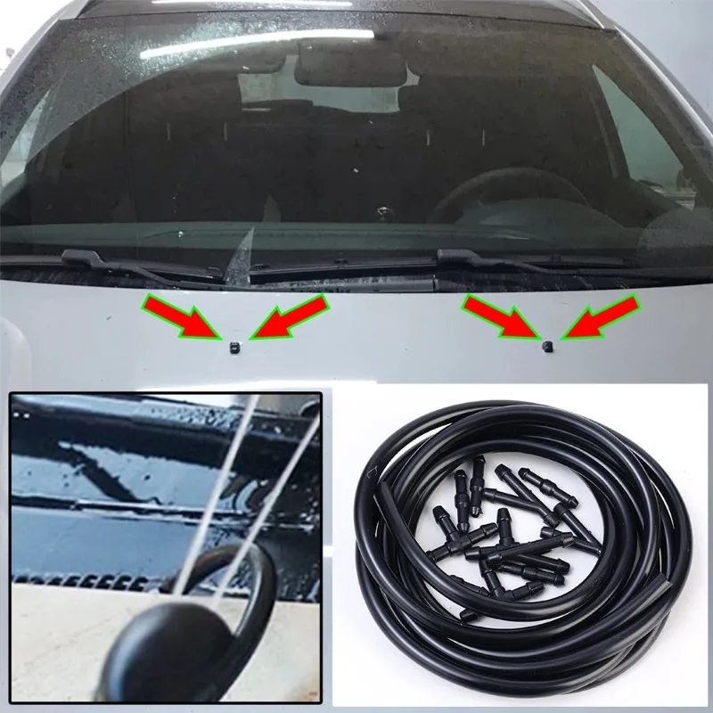 Car Windshield Wiper Washer Hose Spray Hose Connector T Y I Type Car Wiper Nozzle Glass Cleaning Hose Connector Fittings