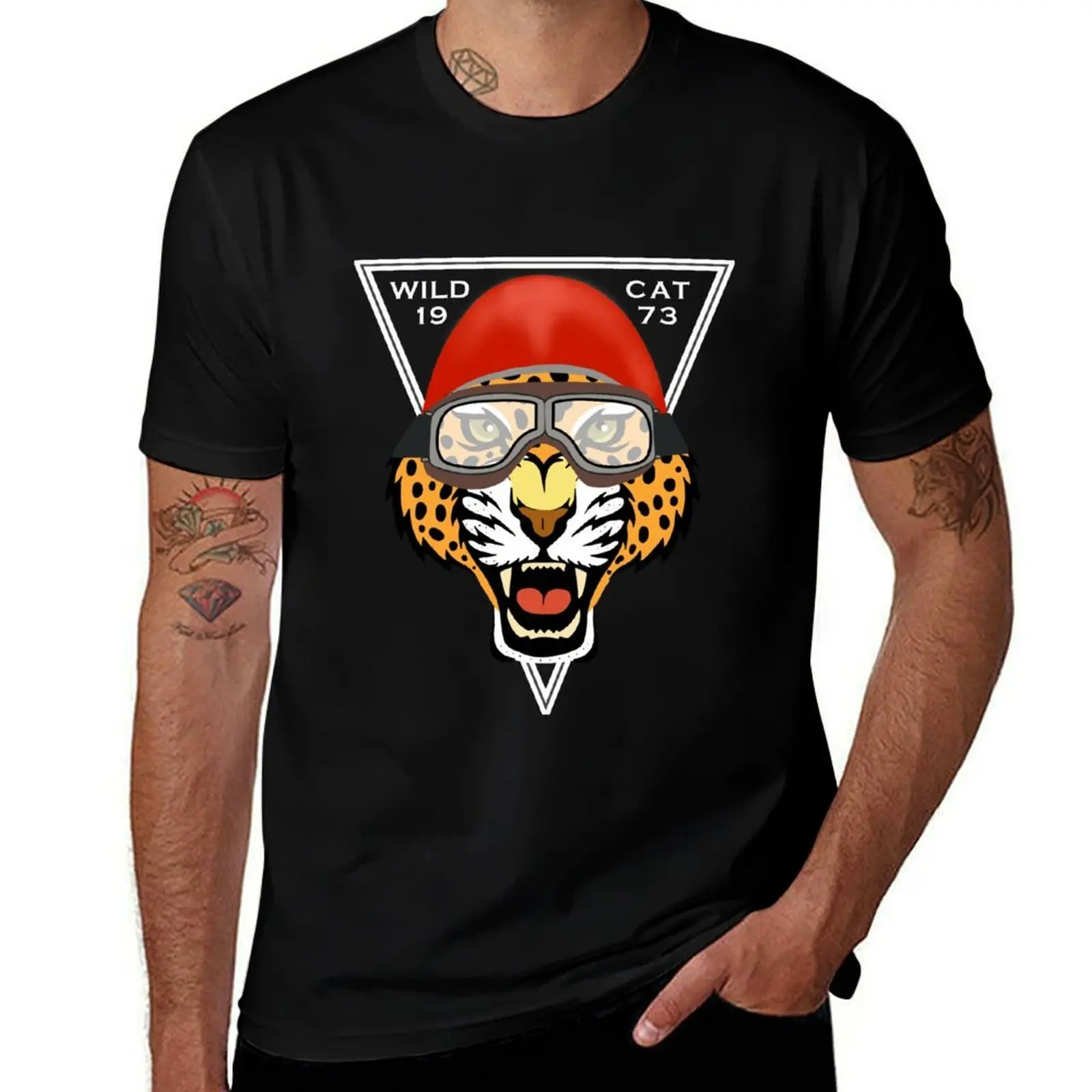 Wild Cat Motorcycles T-Shirt Big and Tall Short Sleeve Tee T-Shirt