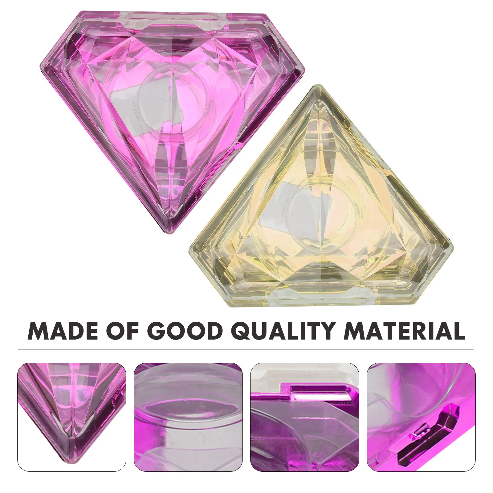 2 قطعة صندوق رمش كاذبة صندوق تخزين الرموش موضة الماس نمط الاكريليك ماكياج اكسسوارات المنظم للإناث #4