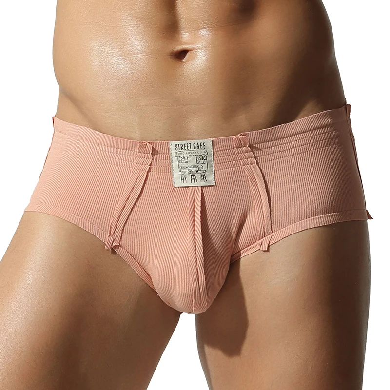 

TAUWELL Мужское сексуальное короткое нижнее белье в рубчик, удобный материал из искусственного шелка, новые поступления