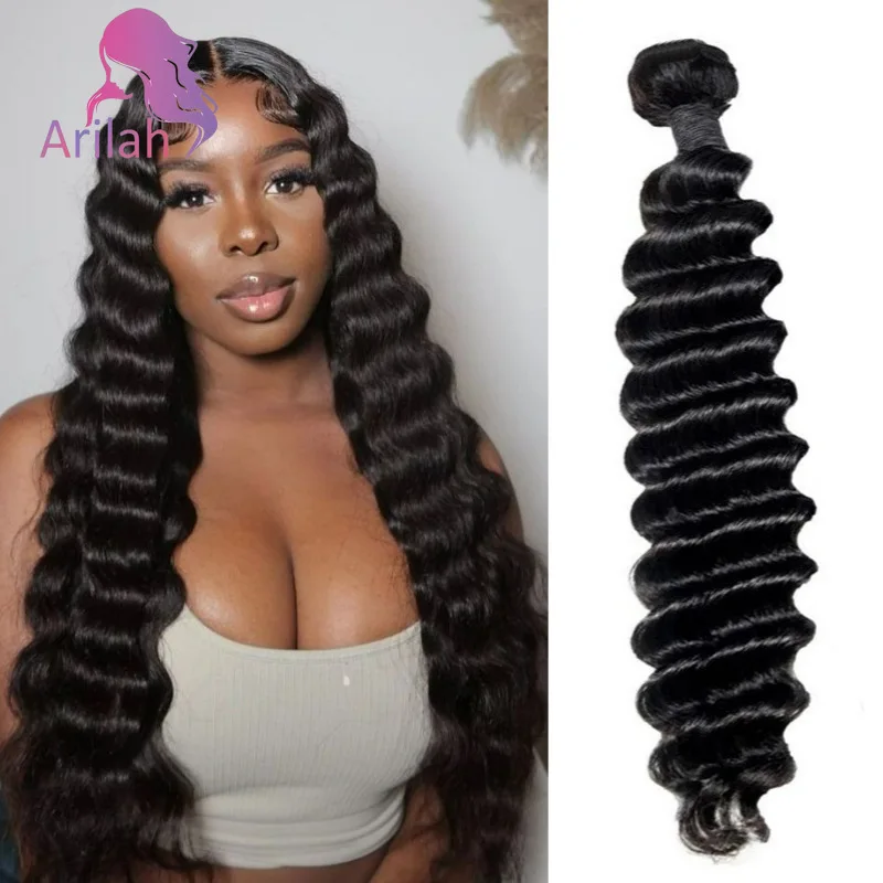 100% пучки человеческих волос 12А, необработанные пучки глубоких волн, плетение человеческих волос Maxine, пучки глубоких вьющихся волос, наращивание 100 г/шт.