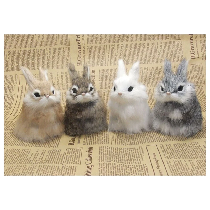 Top-Cute Imitation  Bunny Window Decoration Artificial Statue Dining Table Decoration In Easter Restaurant