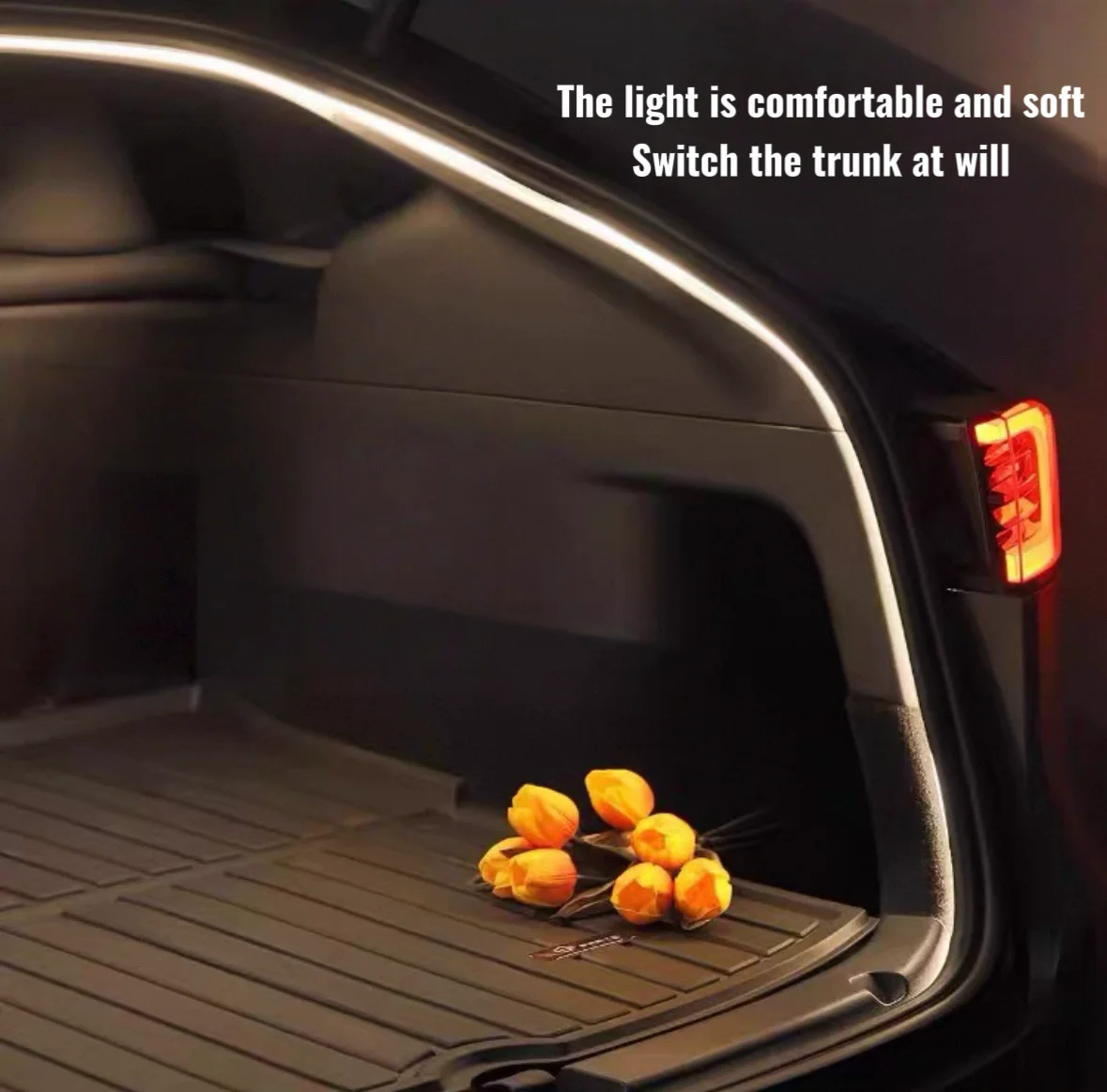 FOR BYD DOLPHIN Rear Trunk LED Light Bar Strips Trunk Interior Decorative Lamp Strip  Luggage Atmosphere Light