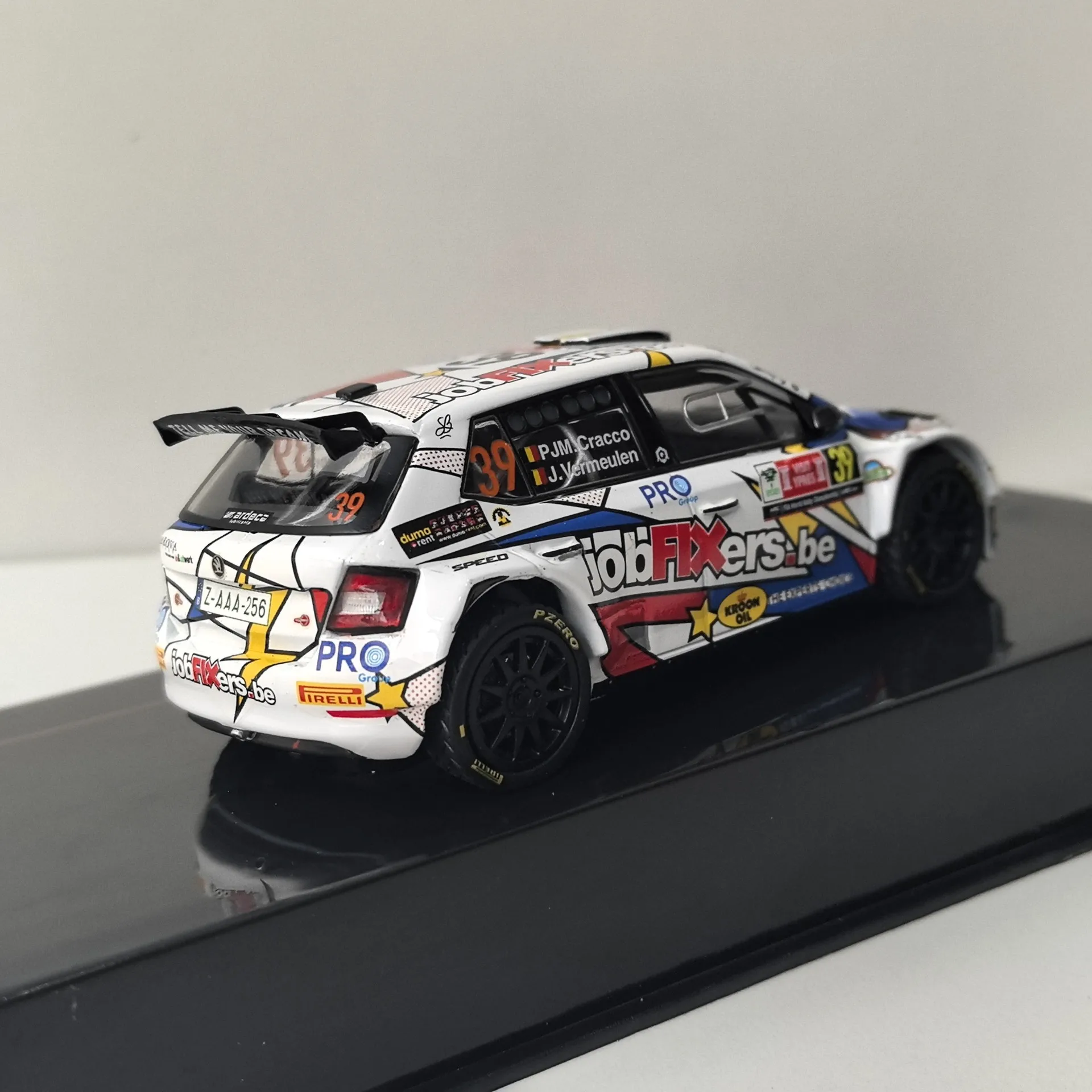 Diecast IXO 1/43 Scale SKODA FABIA EVO #39 2021 Skoda Racing Alloy Car Model Collectible Toy Gift Souvenir Display Ornament