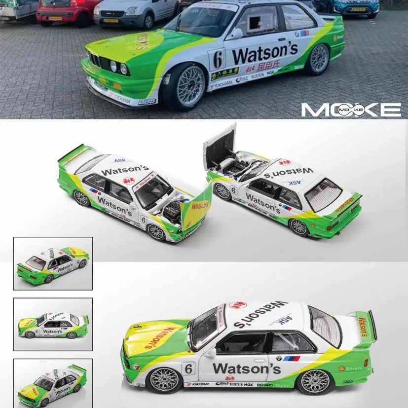 مورتال موك 1/64 بي ام دبليو M3 E30 1992 سبا 24 ساعة الفائز 7 أحد عشر # 29 واتسون هاتشيسون # 6 لعبة هدية للأطفال على شكل سيارة مصنوعة من خليط معدني #4