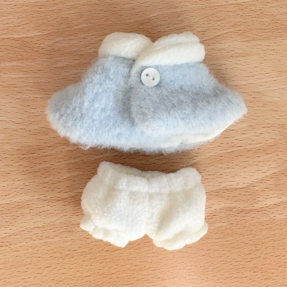 

Macaron Outfit Doll Clothes Cotton Stuffed Doll Checkered Fur Cloak Coat Doll Dress Up Accessory Plush Cloak for 10~15cm Doll