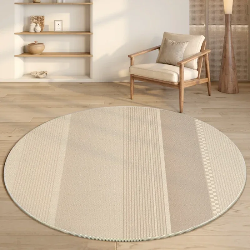 Living Room Large Area Carpet High End Round Carpets Cream Style Bedroom Non Slip  Rug 러그 for Living Room Alfombra Redonda