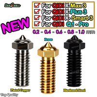 For For QIDI TECH q1 pro Brass Hardened Steel Plated Copper X PLUS 3/ X MAX 3/X SMART 3 Qidi q1 Nozzle