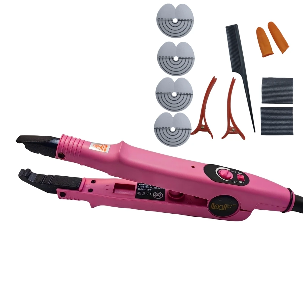 Loof Professional Neue einstellbare Temperatur 220 ℃   Smart Mini Heizspitze Haarverlängerung Zange Eisen, Fusion Keratin Bonding Tool 9